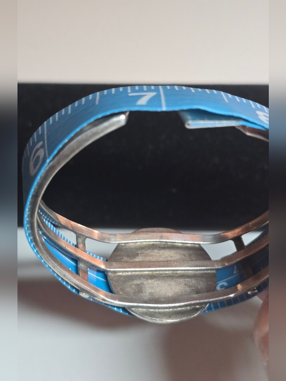 Vintage Navajo Sterling Silver And Number 8 Turquoise Exquisite Cuff Bracelet - Picture 8 of 8